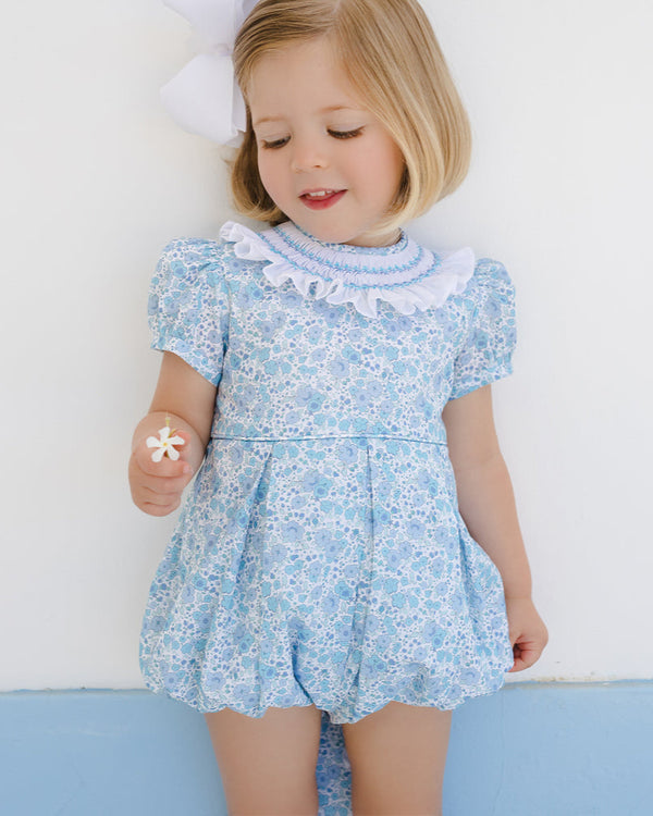 Blue Ditsy Floral Bubble