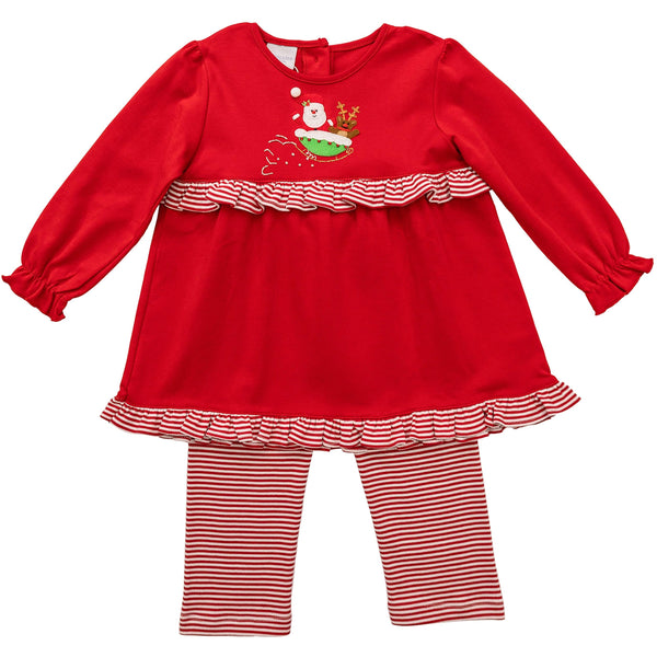 Flying Santa Ruffle Pants Set