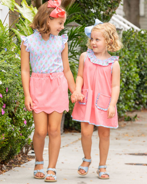 Coral Bouquet Pocket Dress