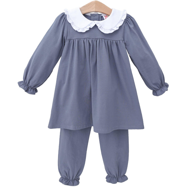 Catherine Bloomer Pant Set - Dusty Blue