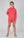 Terry Half Zip Hoodie Short Set- Calypso Coral