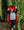 Triceratops Hooded Cape- Red