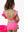 Neon Pink Crochet Butterfly Tankini 2-Piece Swimsuit