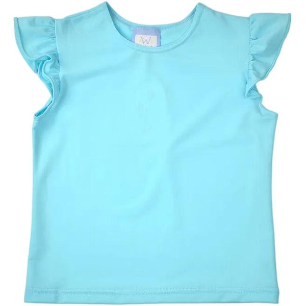 Angel Sleeve Top- Aqua