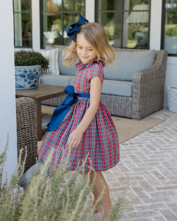 Tartan W/ Navy Cord- Dress