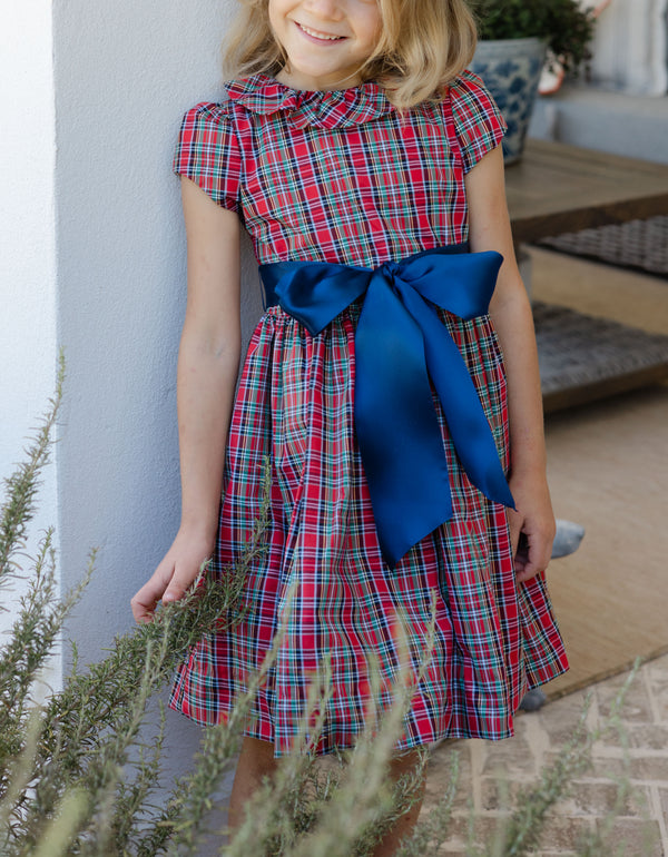Tartan W/ Navy Cord- Dress