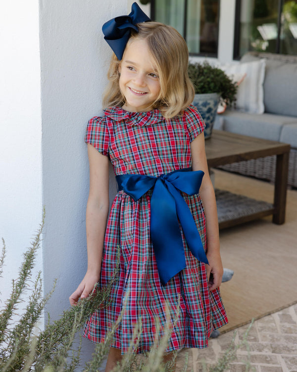 Tartan W/ Navy Cord- Dress
