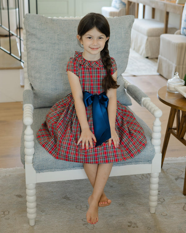 Tartan W/ Navy Cord- Dress