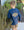 L/S Logo Tee- Football on Navy