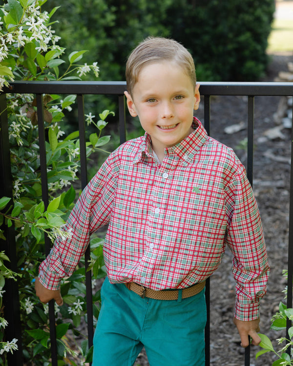 Performance Roscoe Button Down Shirt- Jolly Plaid