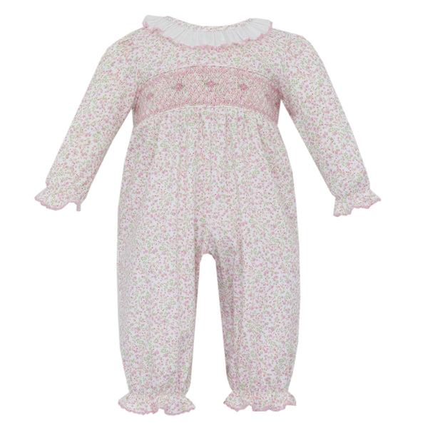 Harper Knit Romper- Tiny Pink Floral