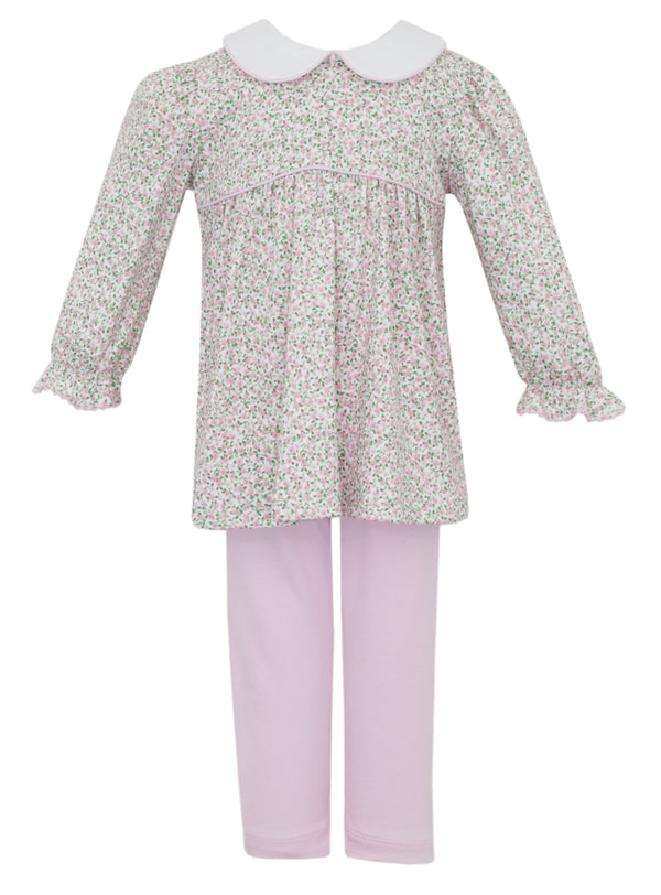 Pink Liberty Floral Knit Tunic Set