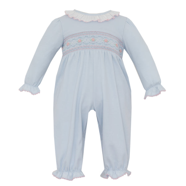 Olivia Knit Romper- Solid Lt. Blue