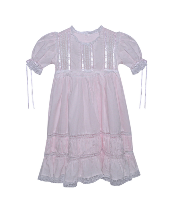 Macy Dress W/ Sash- Pink