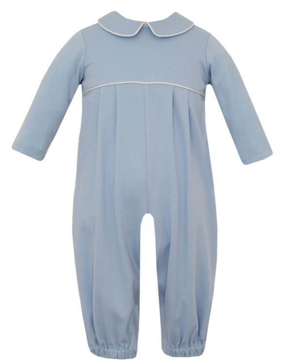 Blue Knit L/S Footie