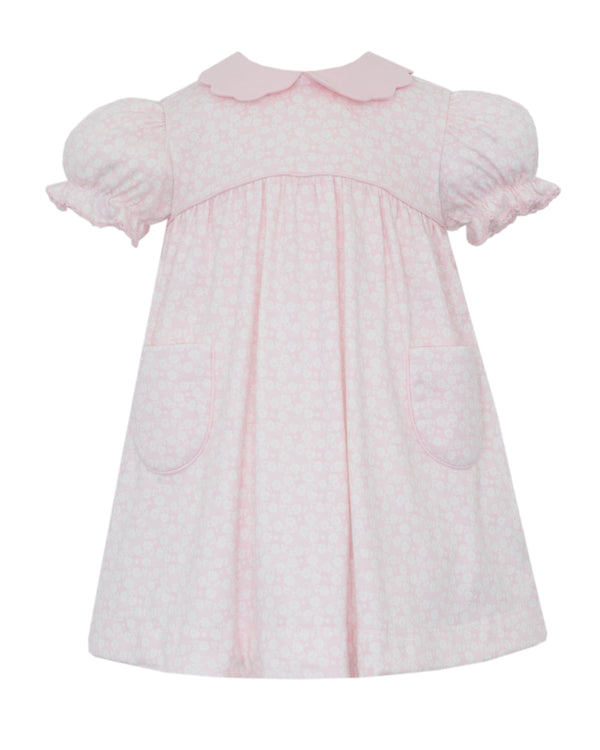 Pink Knit Floral Float Dress