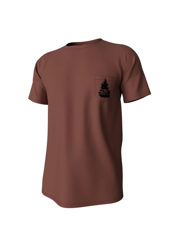 Youth Gun Dog Christmas Pocket Tee- Chili Oil