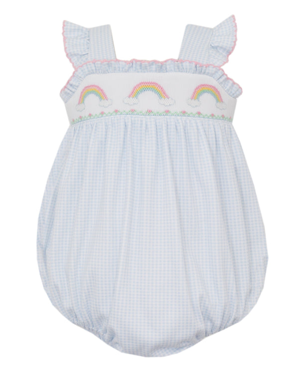 Rainbow Knit Strap Sun Bubble- Lt. Blue Gingham