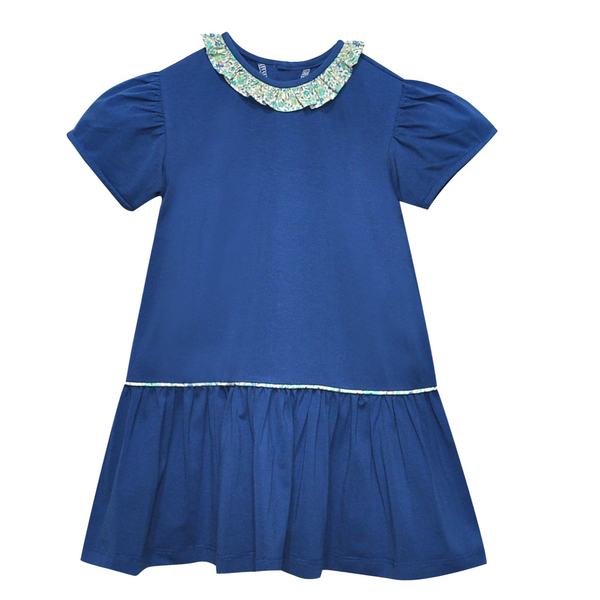 Carrington Dress- Blue Flower