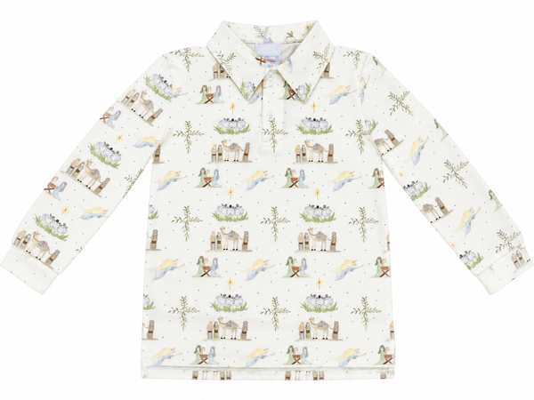 Jackson LS Polo- Away in a Manger