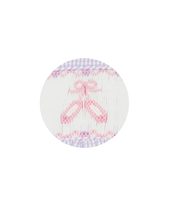 Ballet Slippers Ruffle Knit Dress- Lilac Check