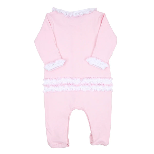 Hope's Rose Spring Embroidered Ruffle Footie