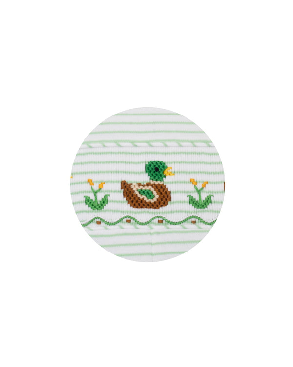 Mallard Duck Knit Bubble- Green Stripe
