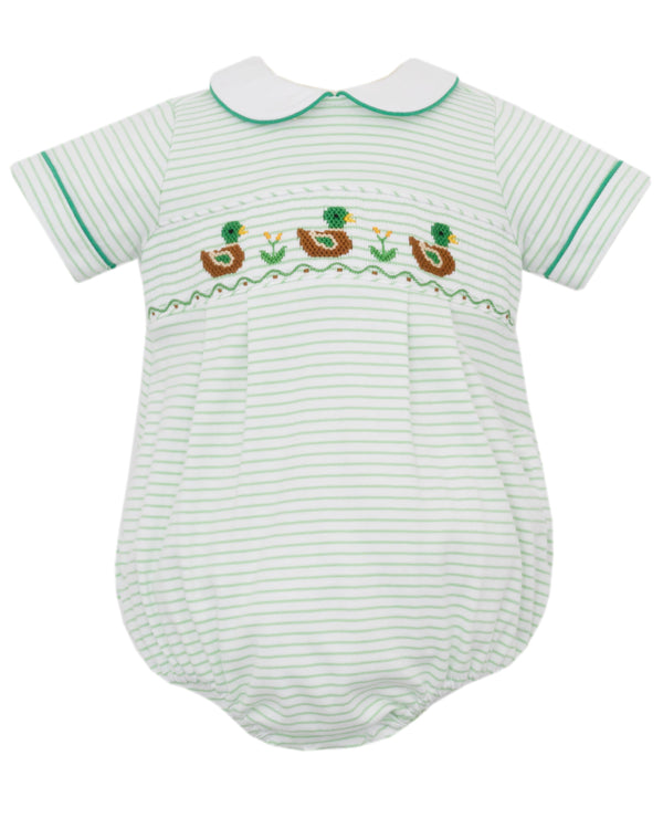Mallard Duck Knit Bubble- Green Stripe