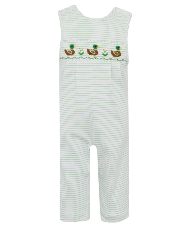 Mallard Duck Knit Long Jon Jon- Green Stripe