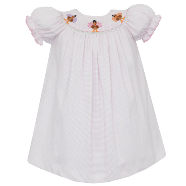 Turkey Knit Bishop- Pink Stripe
