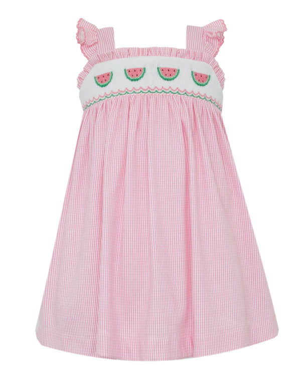 Watermelons Knit Strap Sundress- Pink Check