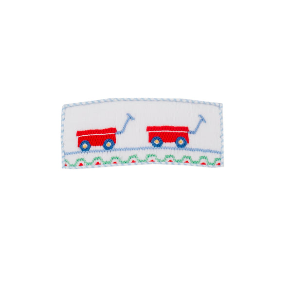 Wagons Knit Bloomer/Short Set- Blue Stripe