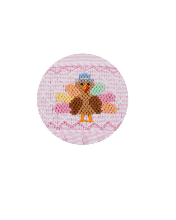 Turkey Knit LS Dress- Pink Stripe