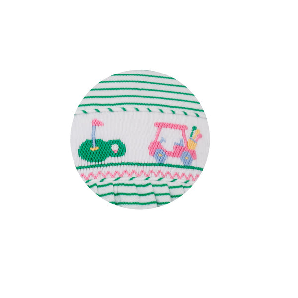 Golf Knit Bubble- Green Stripe