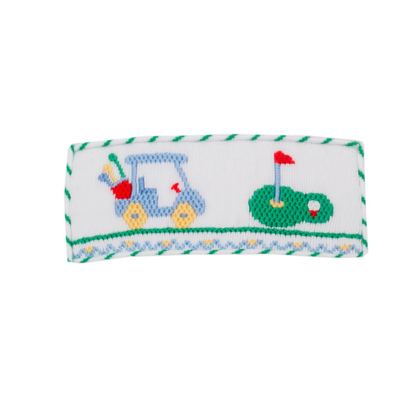Golf Knit Bloomer/Short Set- Green Stripe