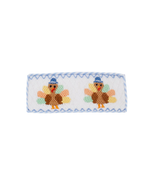 Turkey Knit Pants Set- Lt. Blue Stripe