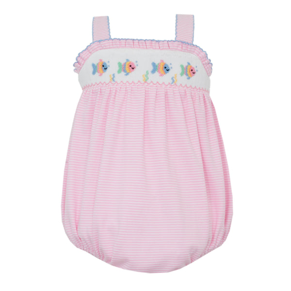 Fish Knit Strap Sunbubble- Pink Stripe