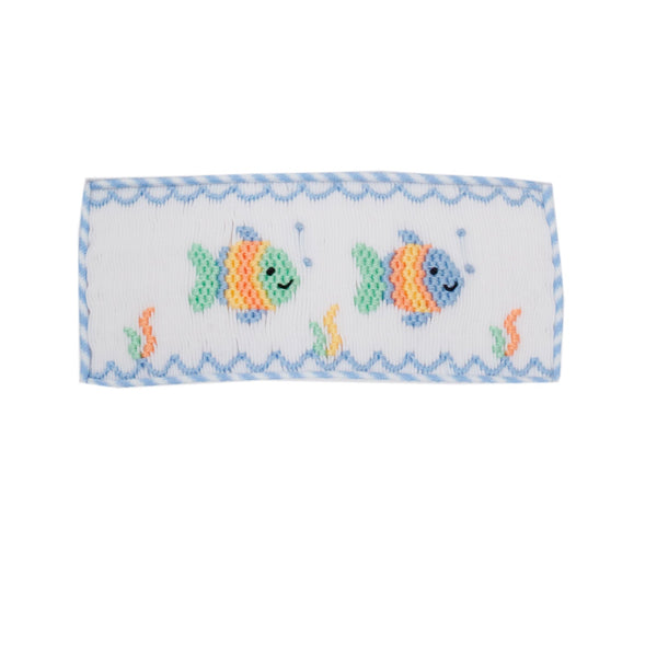 Baby Fish Knit Bloomer/Short Set- Lt. Blue Stripe