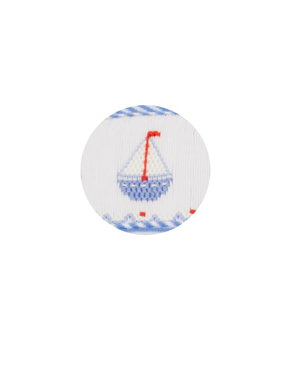 Sailboats Knit Bubble- Periwinkle Blue Stripe