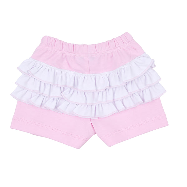 What's the Scoop Embroidery Flutter Short Set