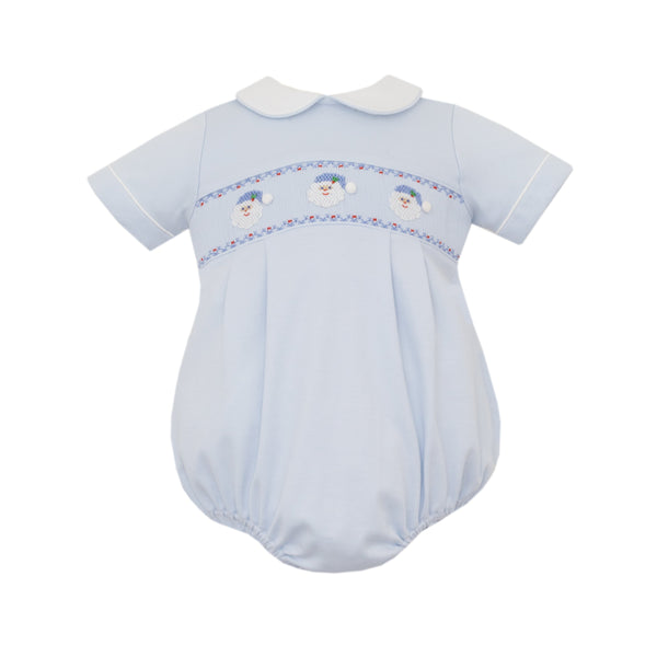 Santa Face Knit Bubble- Lt. Blue