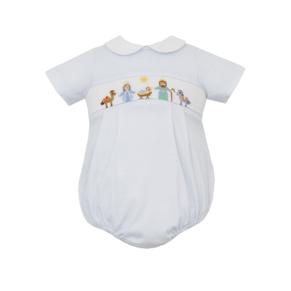 Nativity Knit Bubble- Lt. Blue Stripe