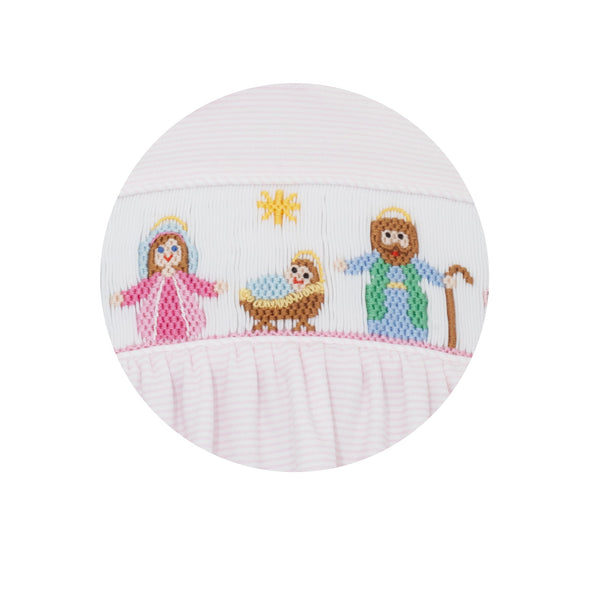 Nativity Knit Dress- Pink Stripe