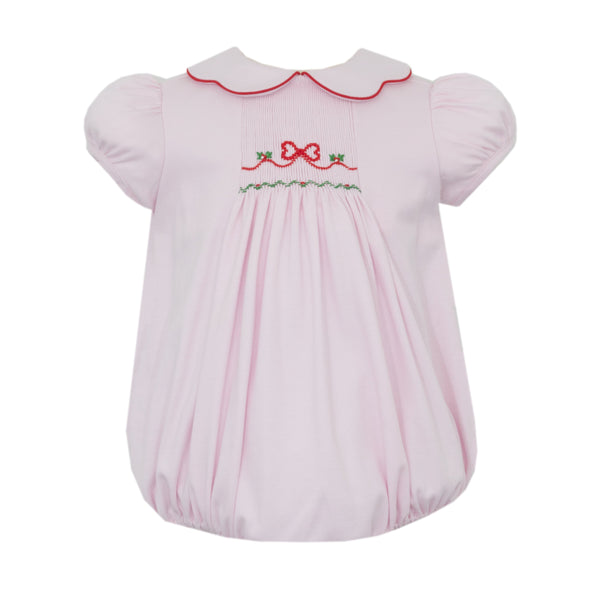 Red Bows Knit Bubble- Pink