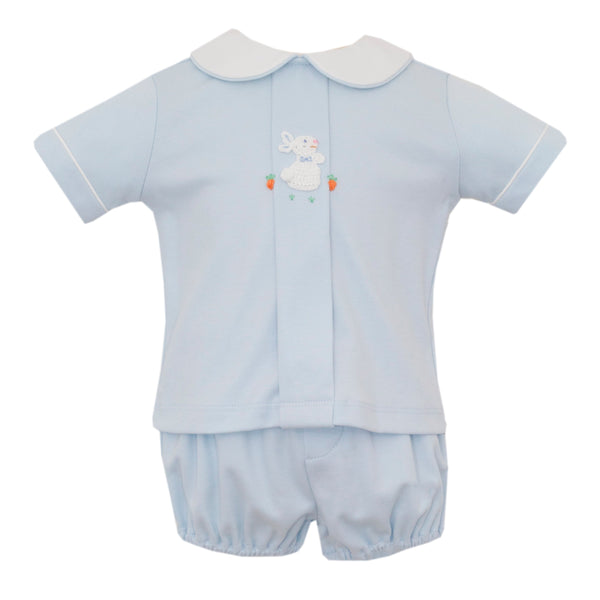 Bunny Knit Bloomer Set- Lt. Blue