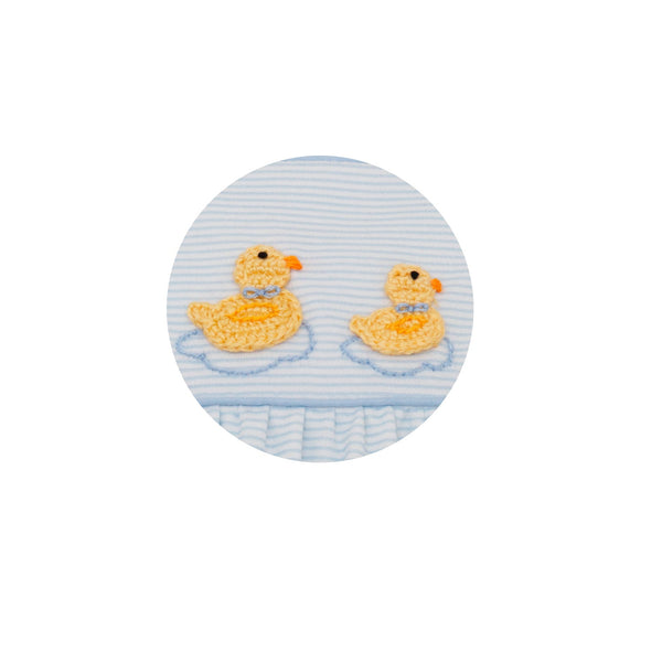 Duckling Knit Strap Bubble- Lt. Blue Stripe