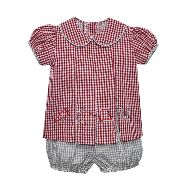 Elephant Crimson/Gray 4 Logo Bloomer Set