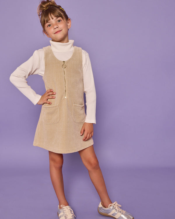 Retro Jumper - Stone Herringbone Corduroy