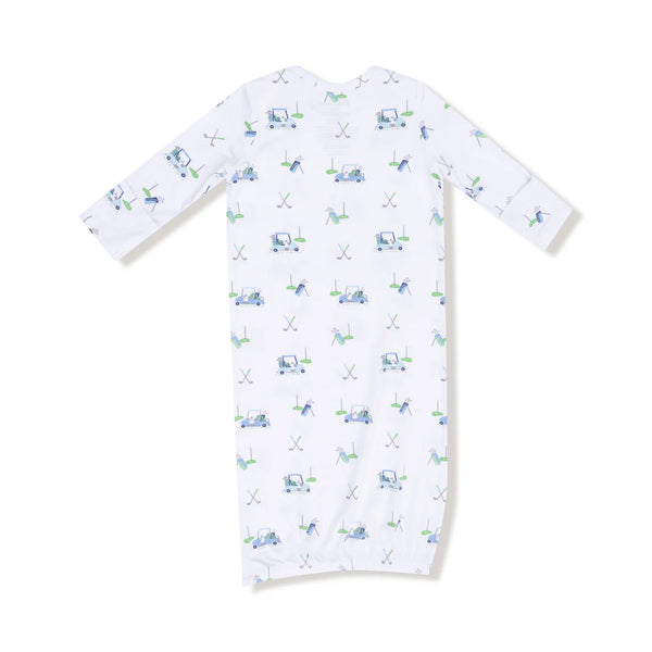 Baby Golf Carts Gown- Blue/White