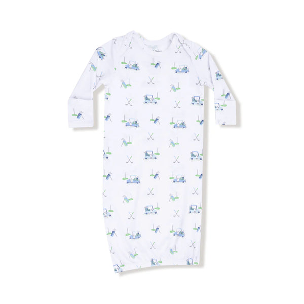 Baby Golf Carts Gown- Blue/White